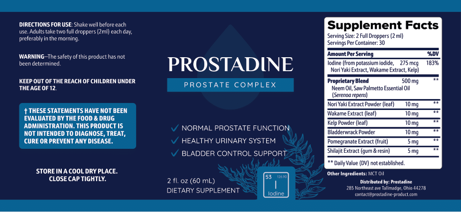 prostadine drops supplement facts