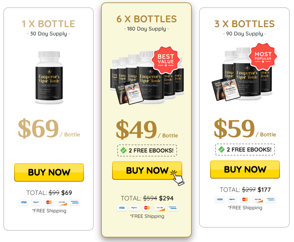 Emperor's Vigor Tonic Price and Package